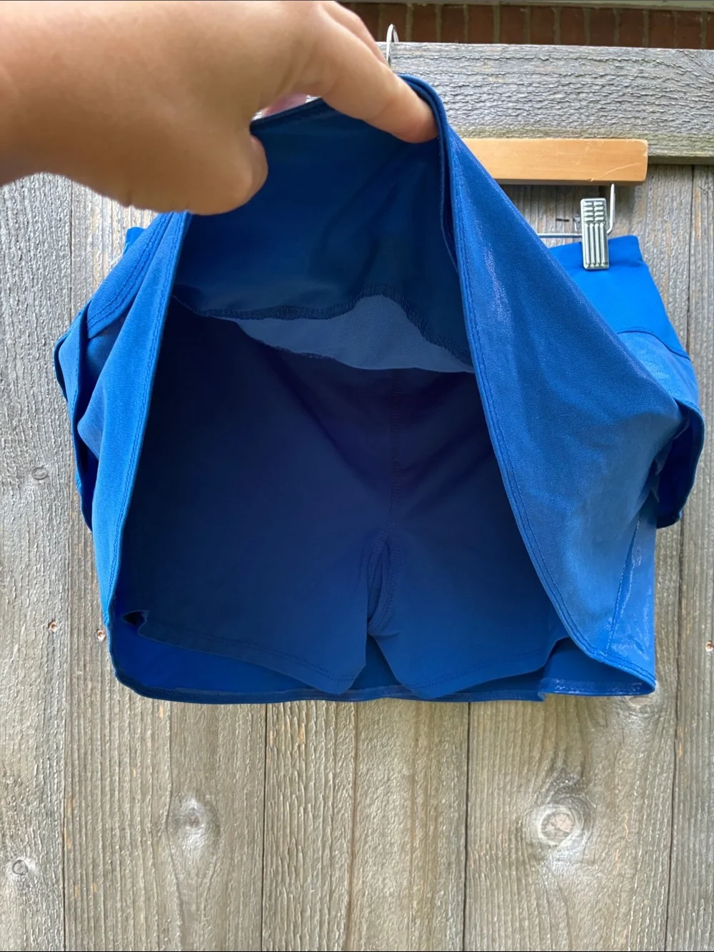 Lucky in Love Electric Blue Tiered Mini Skirt
